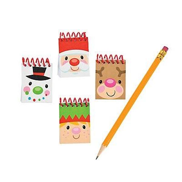 Mini Christmas Character Notepads- 48 pack