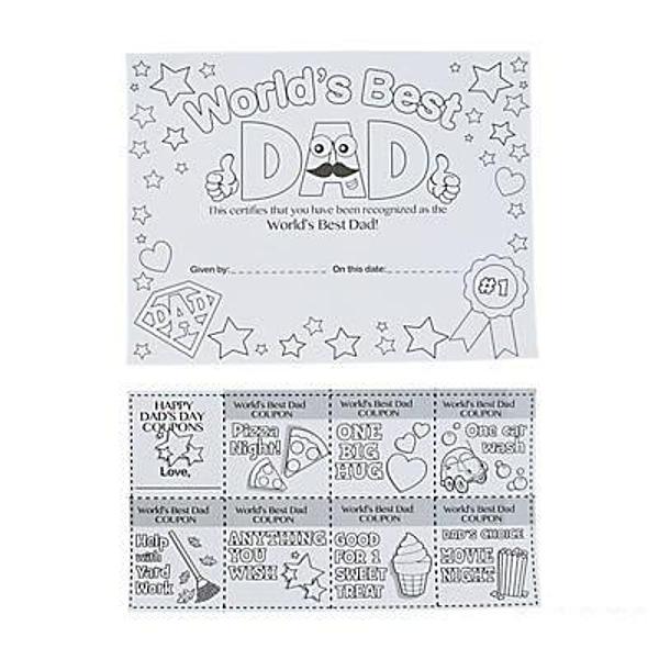 CYO World Best Dad Certificate & Coupons - 12pack