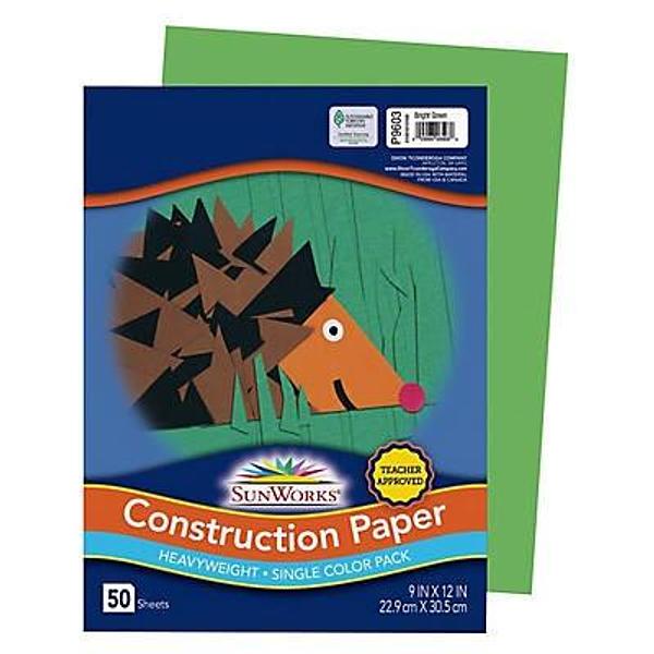 Sunworks® Green Construction Paper 50 pack
