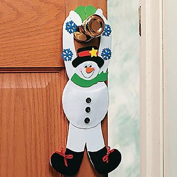 Snowman Pouch Doorknob Hanger Craft Kit