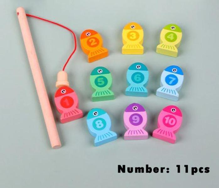 Wooden Fishing Numbers Game