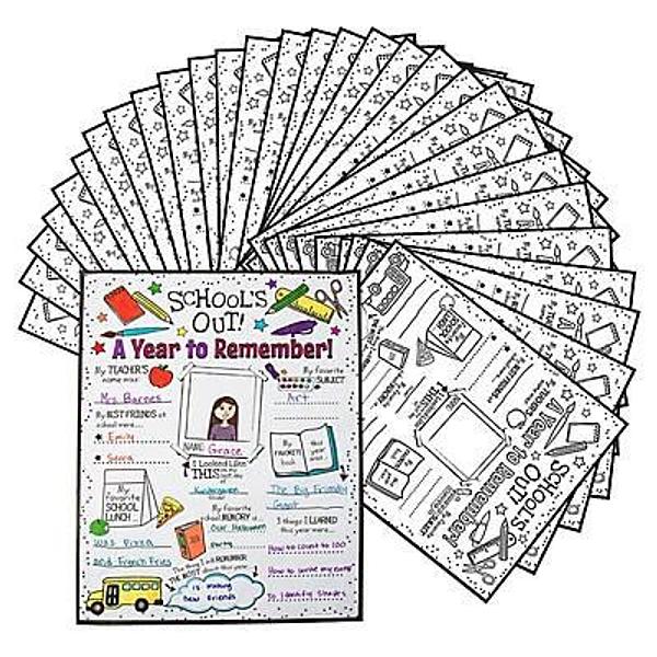 Colour Your Own All About My School Year Posters - 30pack
