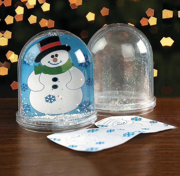 Plastic Colour Your Own Snowman Glitter Snow Globe