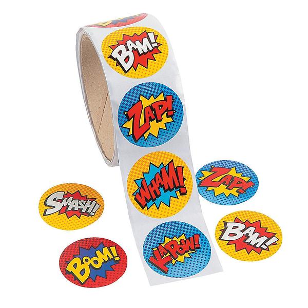 Superhero Stickers - 100pack